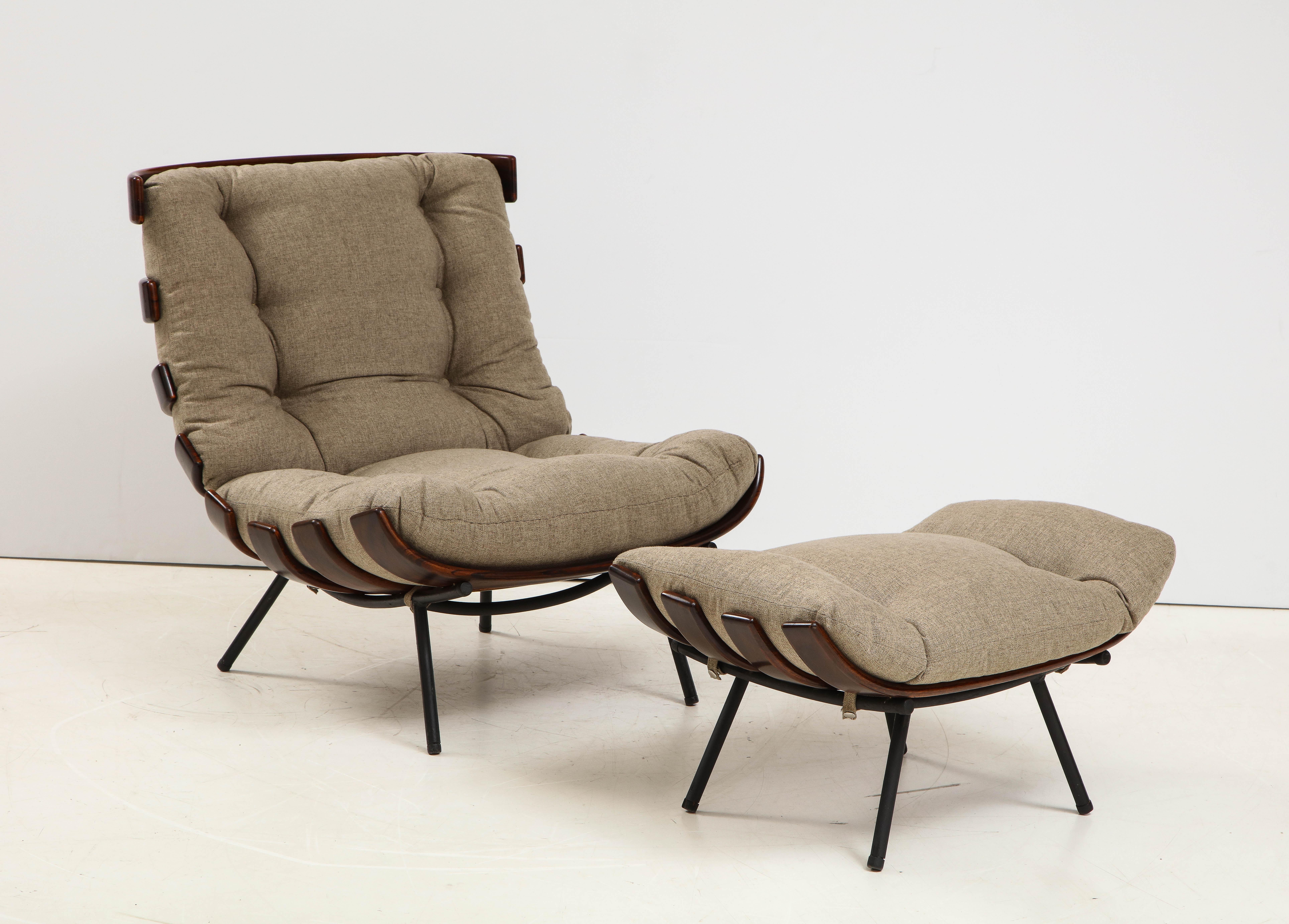 Brazilian Mid-Century Modern Costela Lounge Chair by Carlo Hauner and Martin Eisler, 1950s