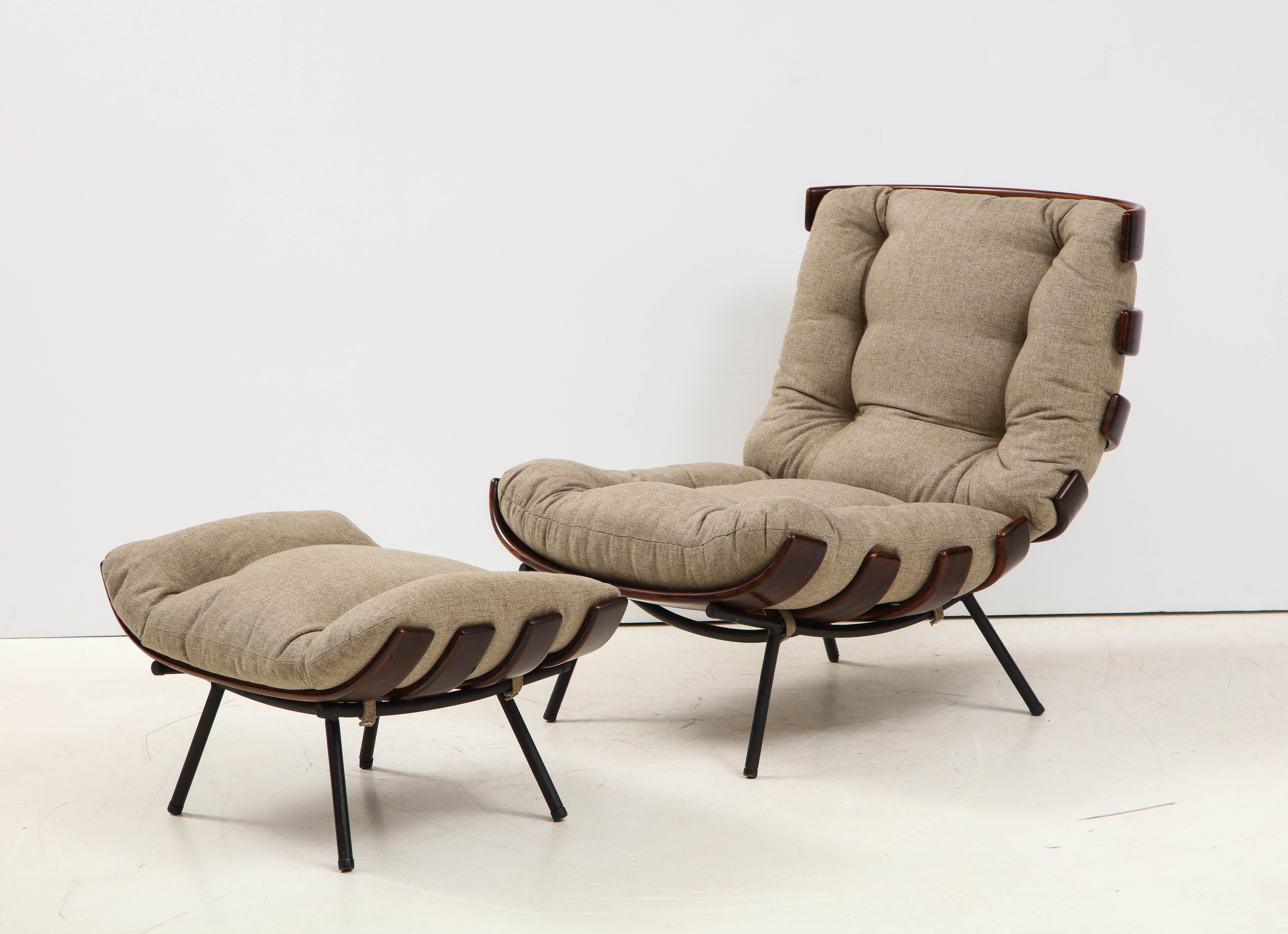 Mid-Century Modern Costela Lounge Chair by Carlo Hauner and Martin Eisler, 1950s In Good Condition In Deerfield Beach, FL