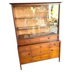 Mid Century Modern Counterpoint Credenza With Hutch/China Cabinet by Drexel
