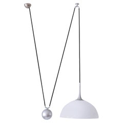Lampada a sospensione a contrappeso moderna di metà secolo di Florian Schulz, Germania, anni '70