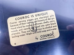 Mid-Century Modern, Couroc Phenolic Resin Serving Tray, Bull and Bear