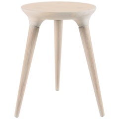 Mid-Century Modern Coventry Stool by Studio DUNN in Vintage White