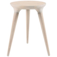 Mid-Century Modern Coventry Stool by Studio DUNN in Vintage White