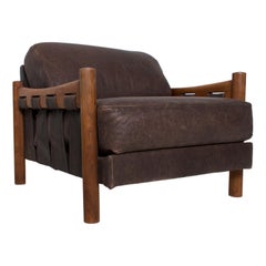 Mid-Century Modern Craft Associates Brazilian Leather Lounge Safari Chair, 1970s