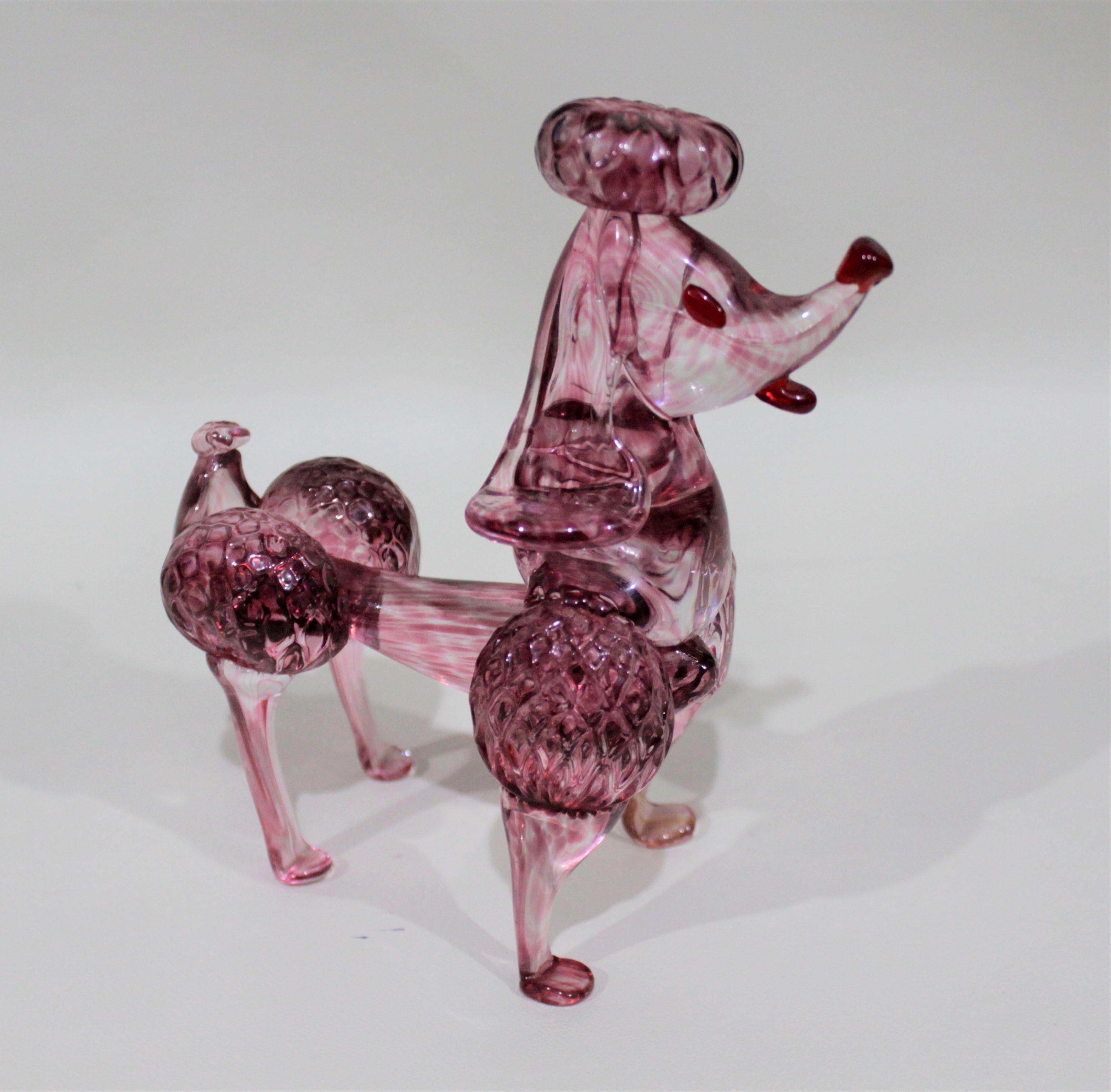 glass poodle figurine