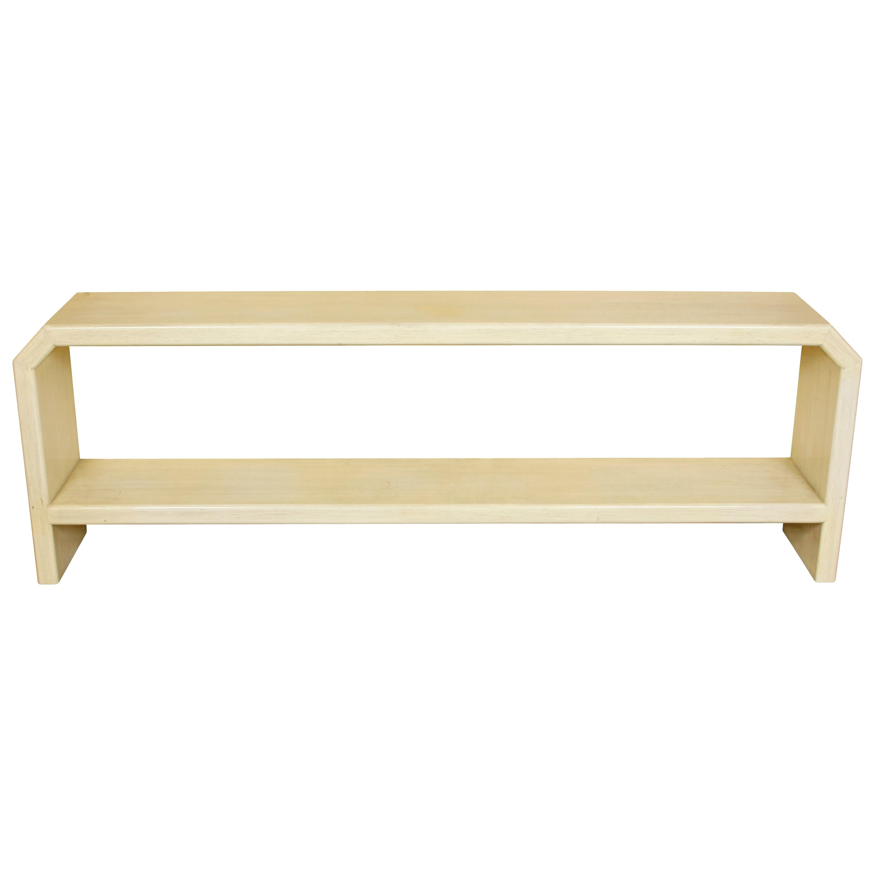 Mid-Century Modern Cream Lacquered Console