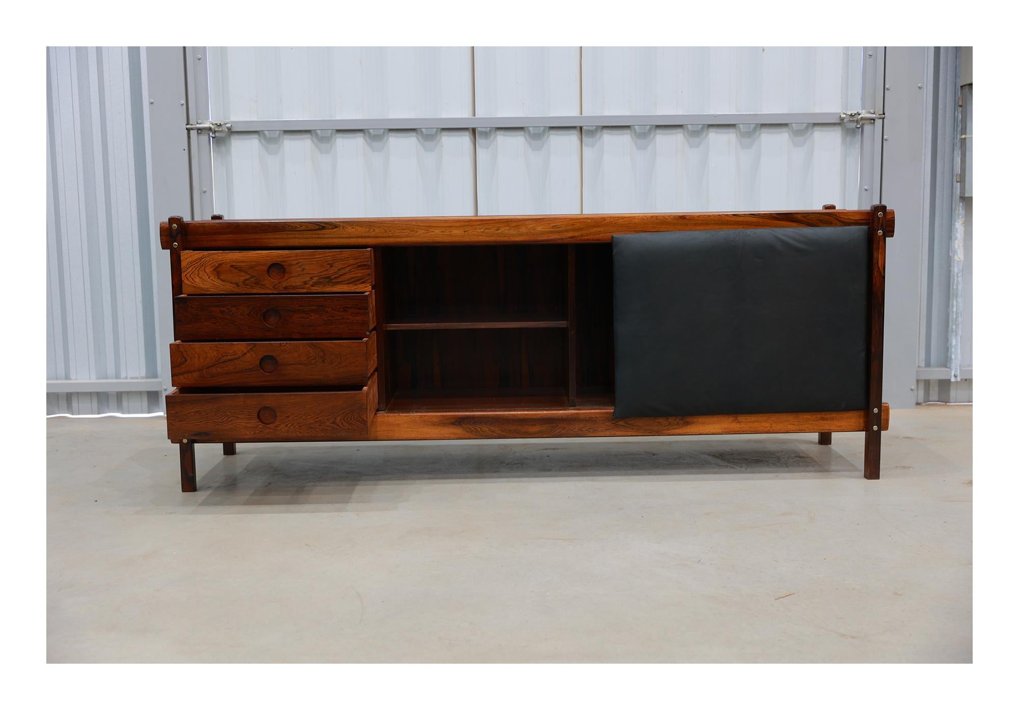 Mid-Century Modern Mid Century Modern Credenza “Adolpho” in hardwood by Sergio Rodrigues, Brazil For Sale
