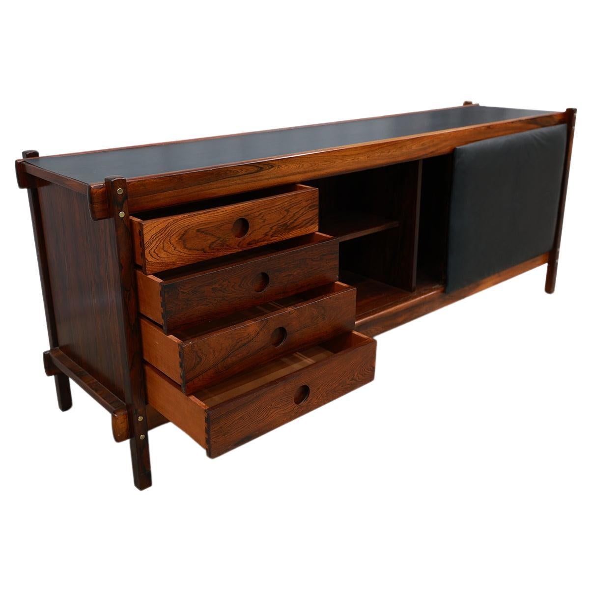 Mid Century Modern Credenza “Adolpho” in hardwood by Sergio Rodrigues, Brazil For Sale