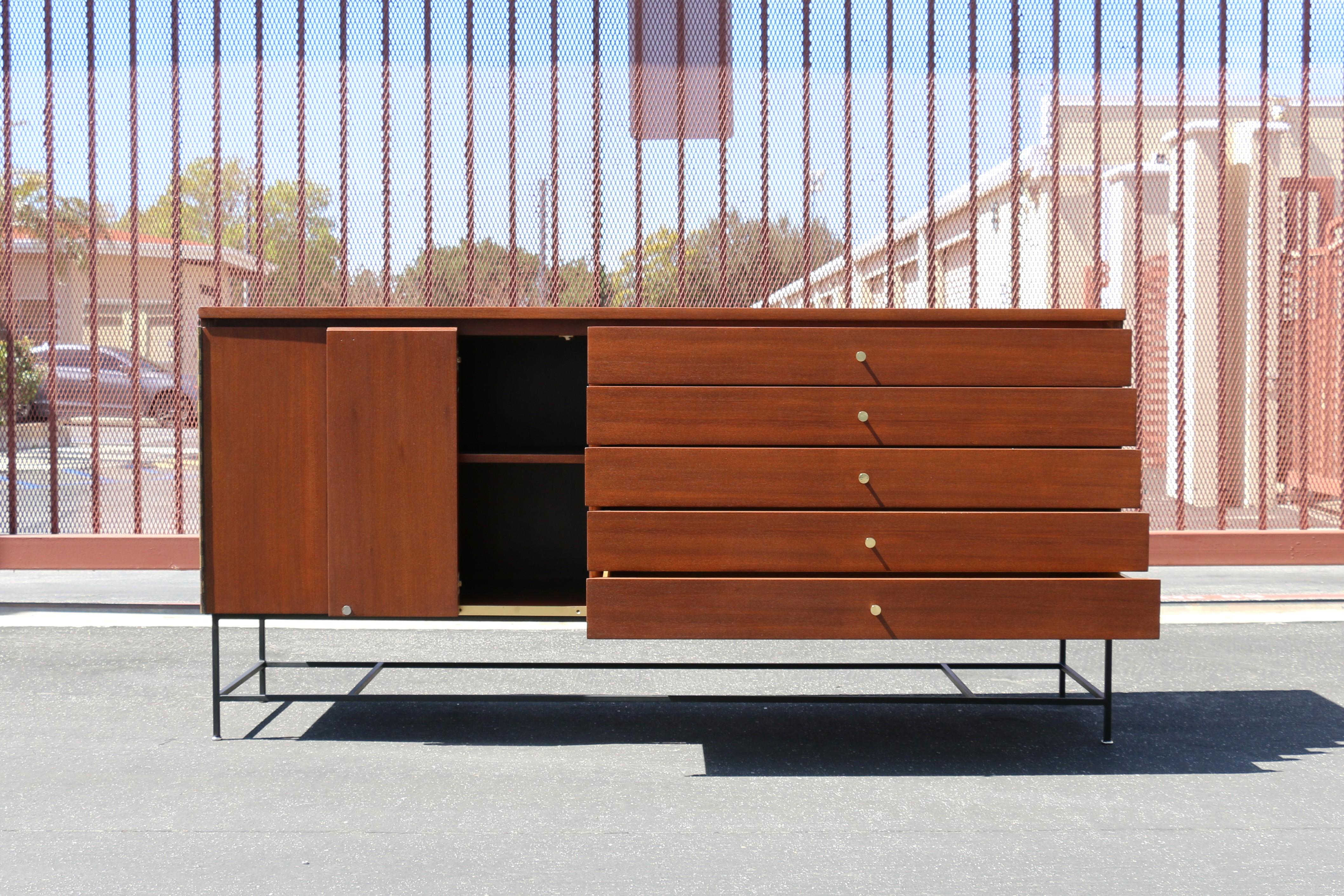 Metal Mid-Century Modern Credenza by Paul McCobb, 'Irwin Collection' For Sale