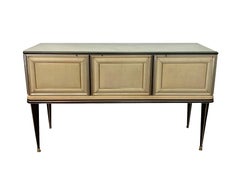 Mid-Century Modern Credenza, Cream and Black, by Umberto Mascagni, Italian, 1950