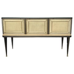 Mid-Century Modern Credenza, Cream and Black, by Umberto Mascagni, Italian, 1950