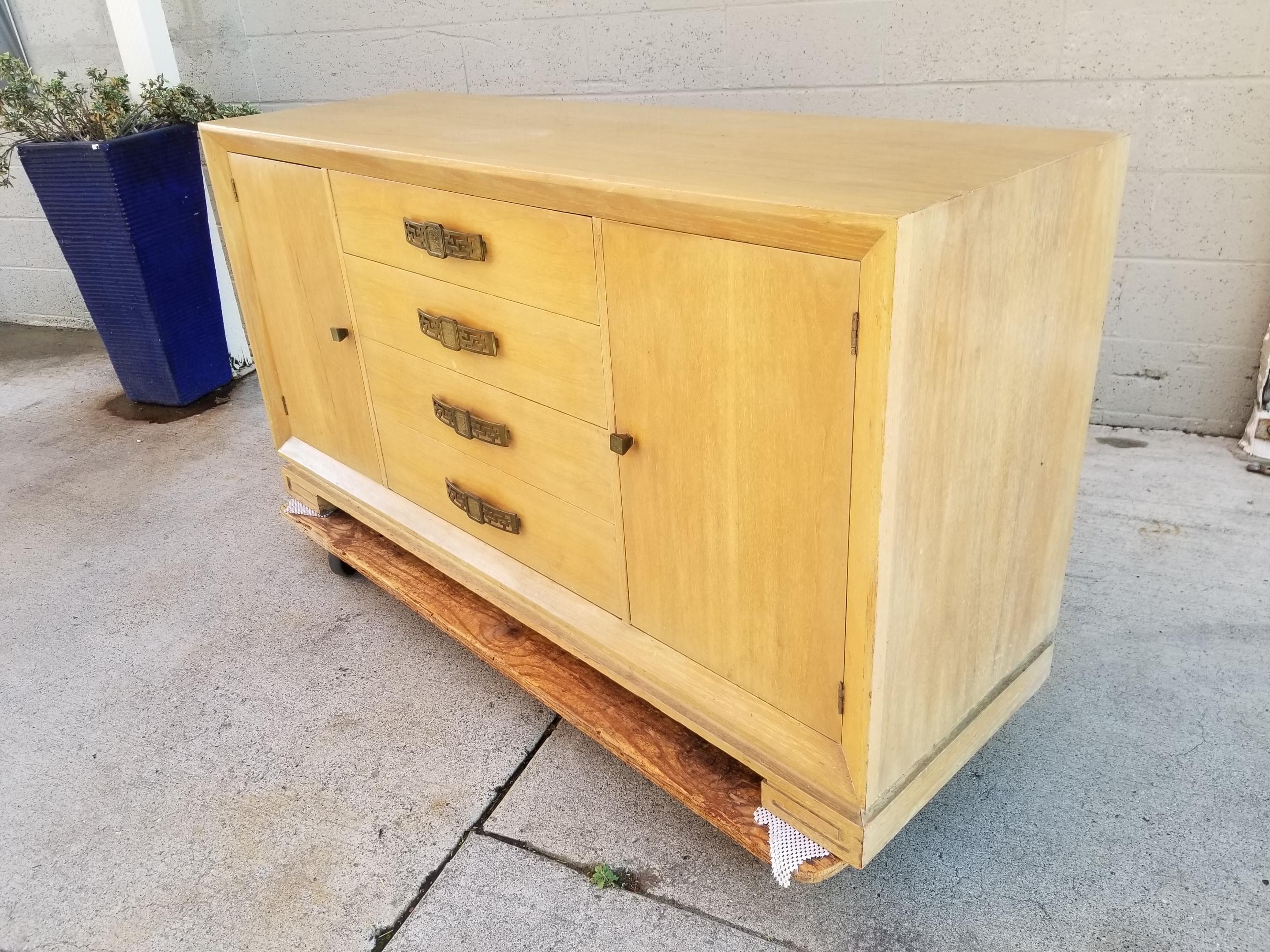 Bleached Mid-Century Modern Credenza