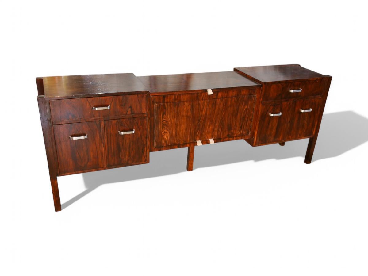 Mid Century Modern Credenza in Brazilian Hardwood by Jorge Zalszupin, 1960 In Good Condition For Sale In New York, NY