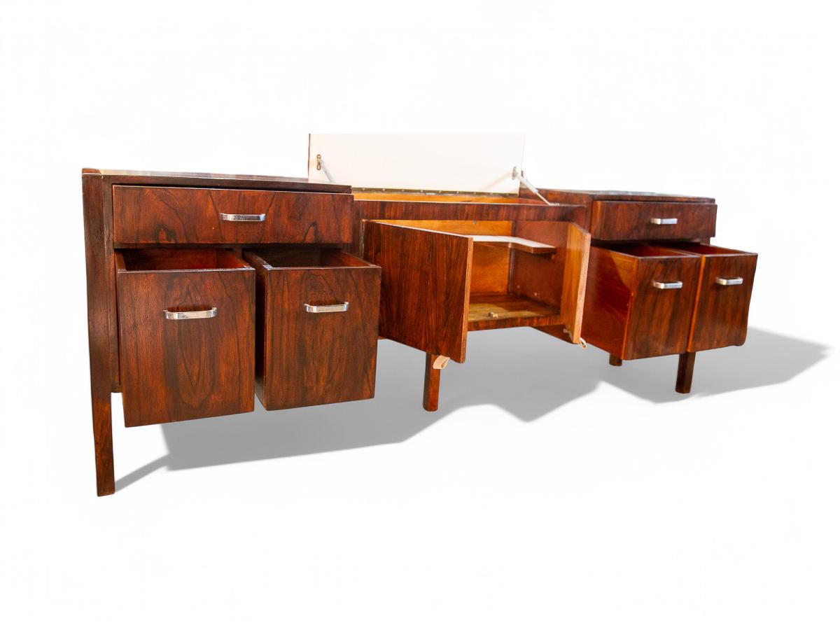 20th Century Mid Century Modern Credenza in Brazilian Hardwood by Jorge Zalszupin, 1960 For Sale