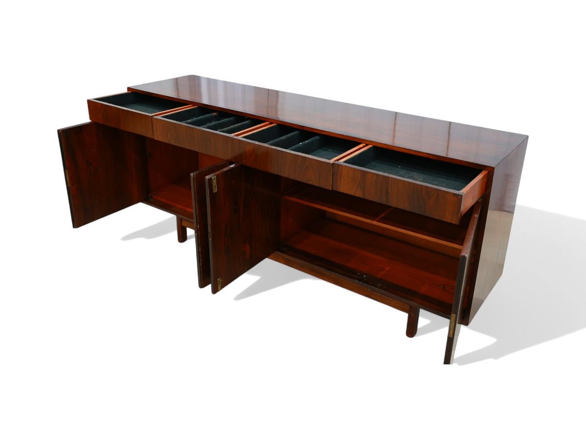 Woodwork Mid Century Modern Credenza in Hardwood by Sergio Rodrigues, 1960’s For Sale
