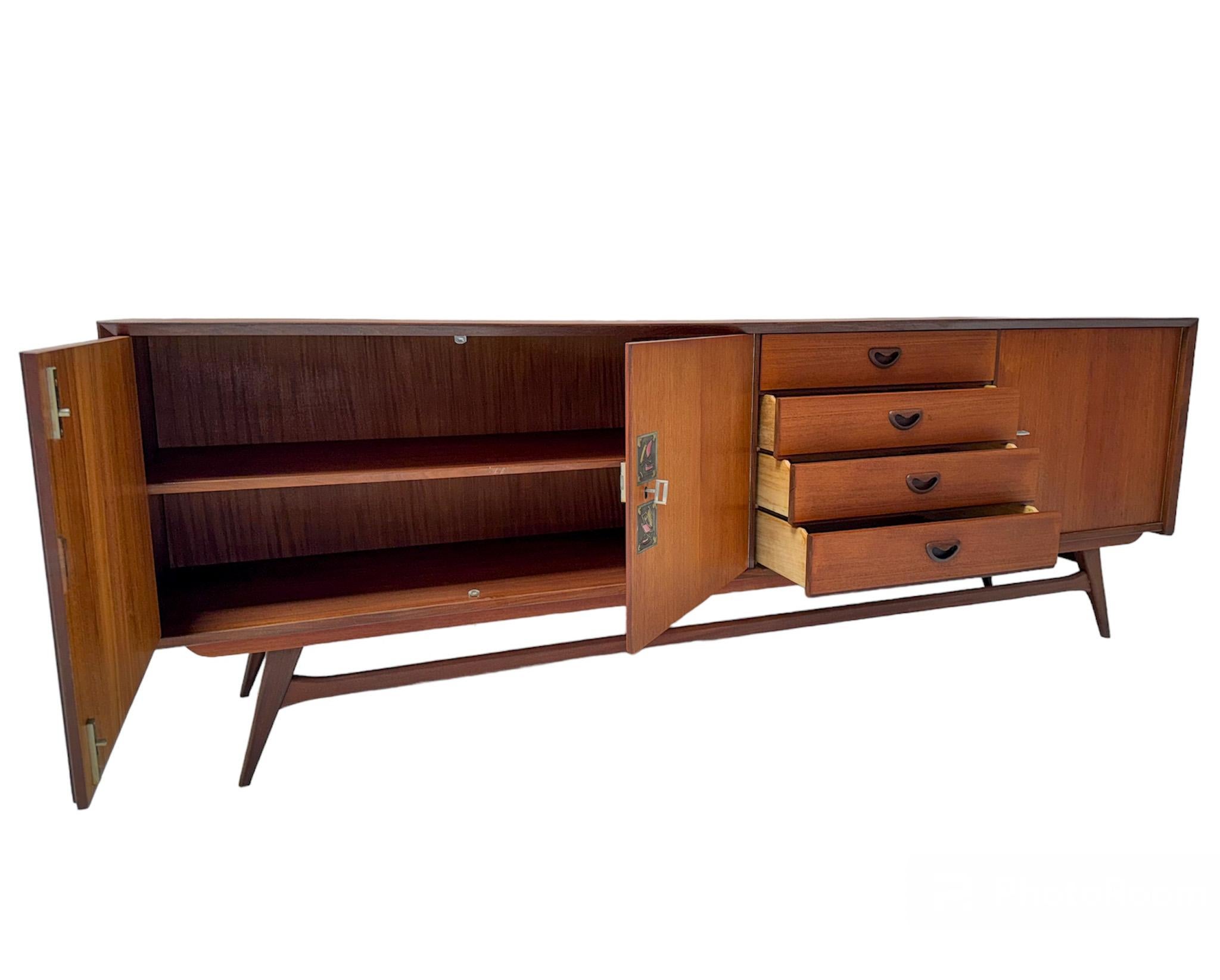 Mid-20th Century Mid-Century Modern Credenza or Sideboard by Louis van Teeffelen for WéBé, 1960s For Sale