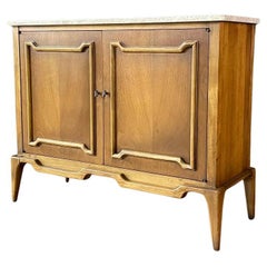Mid-Century Modern Credenza with Stone Top
