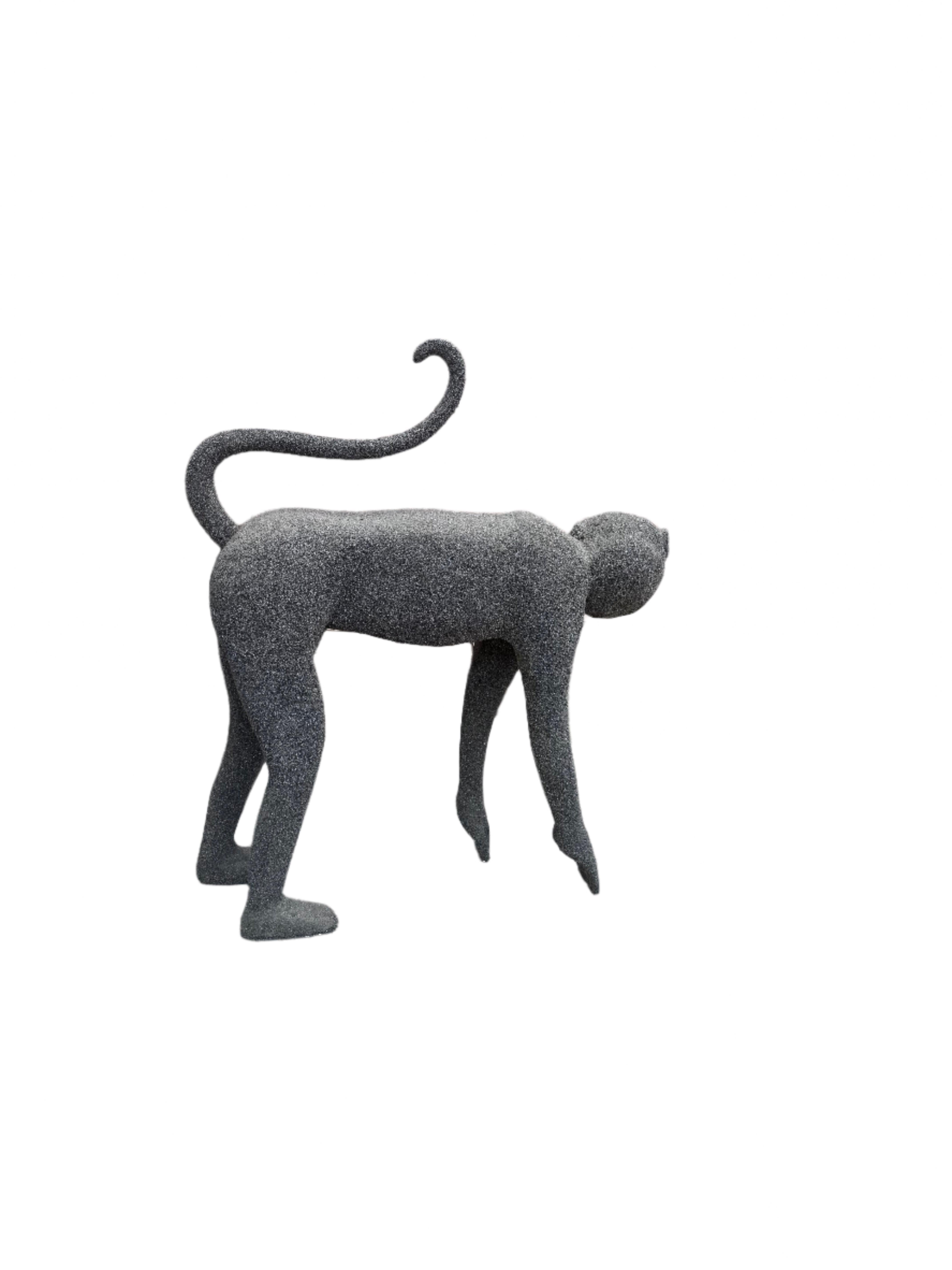 20ième siècle Sculpture moderne du milieu du siècle en forme de singe accroupi en vente