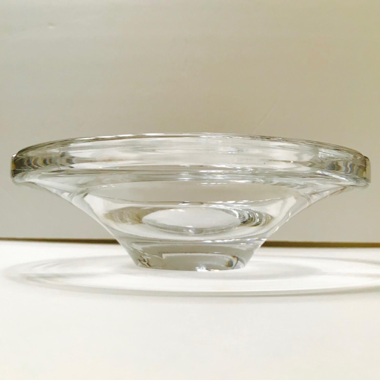 Mid-20th Century Mid-Century Modern Crystal Ashtray by Lindstrand for Kosta Boda, Sweden, 1960s