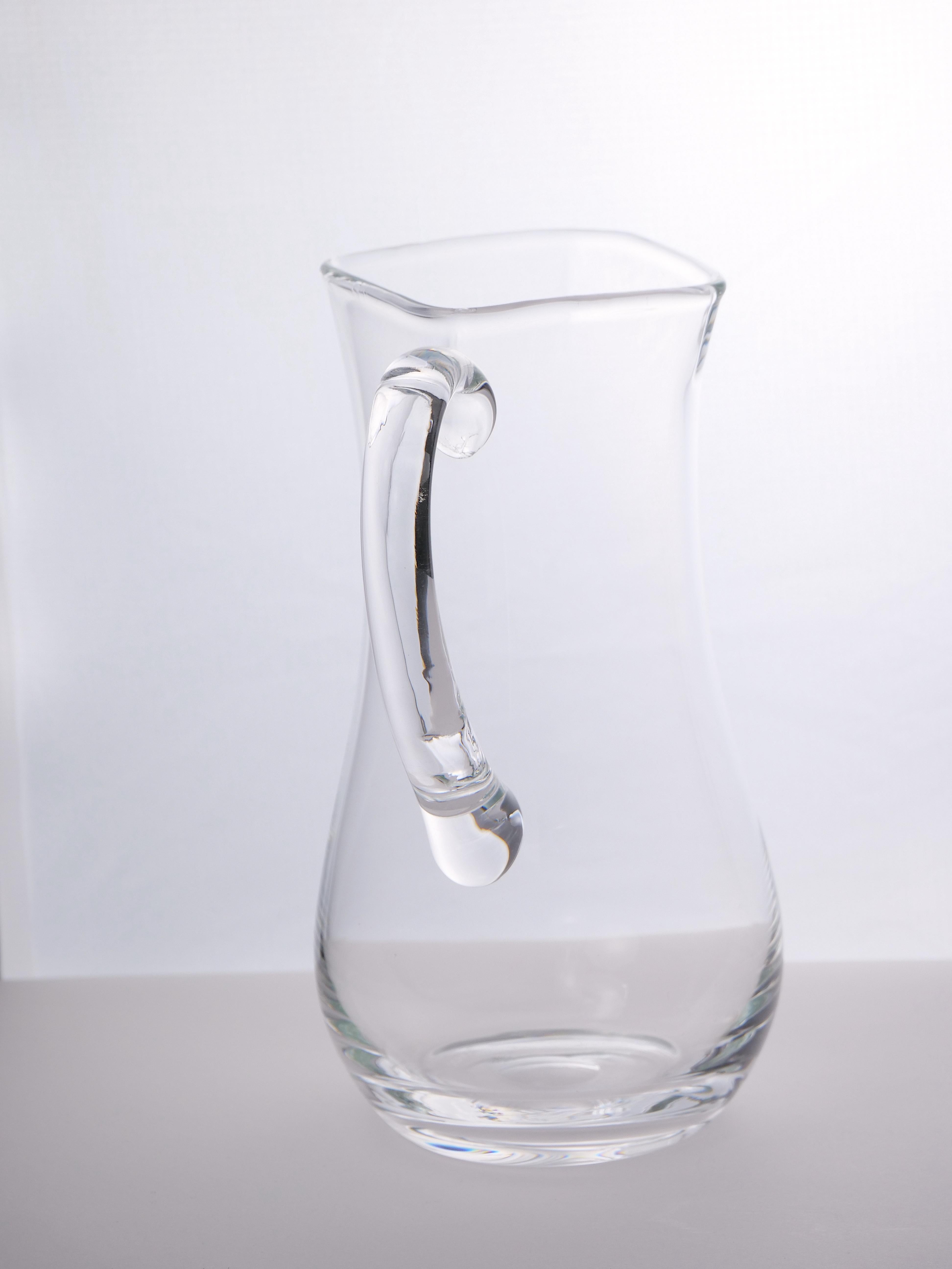 French Mid-Century Modern Crystal Barware / Tableware Serving Pitcher For Sale