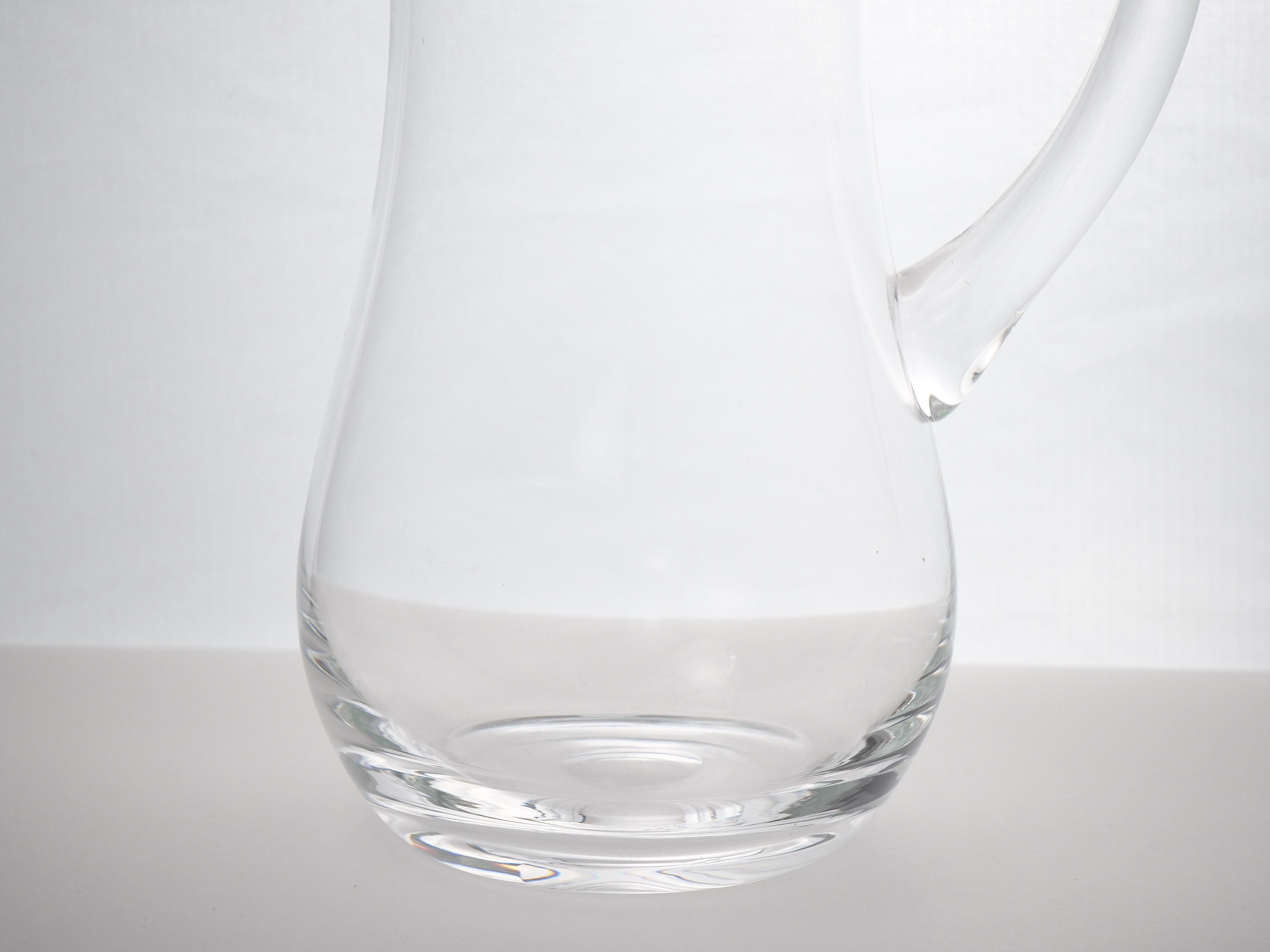 Mid-Century Modern Crystal Barware / Tableware Serving Pitcher For Sale 1