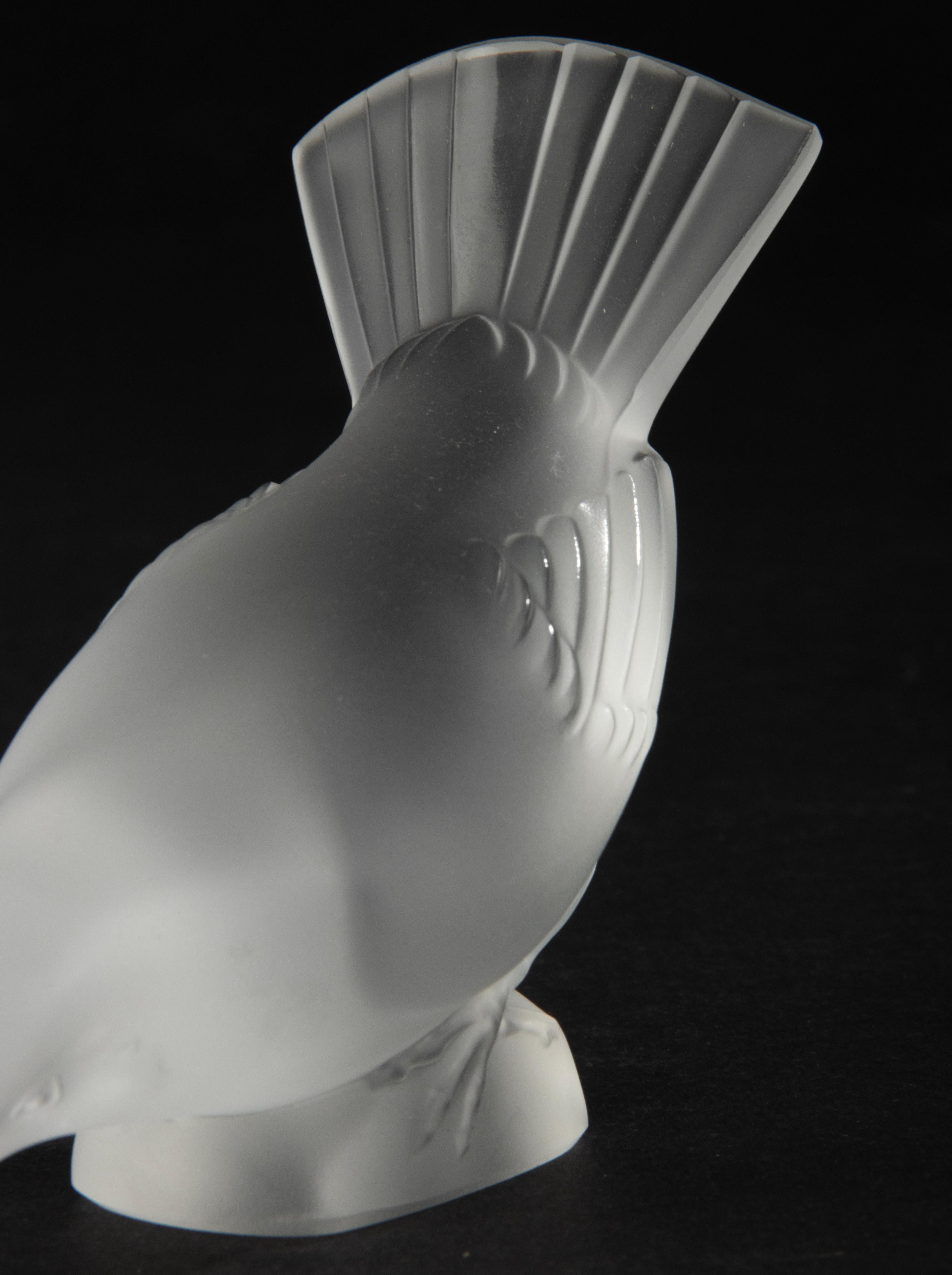 Mid-Century Modern Crystal Bird Made by Lalique France For Sale 2