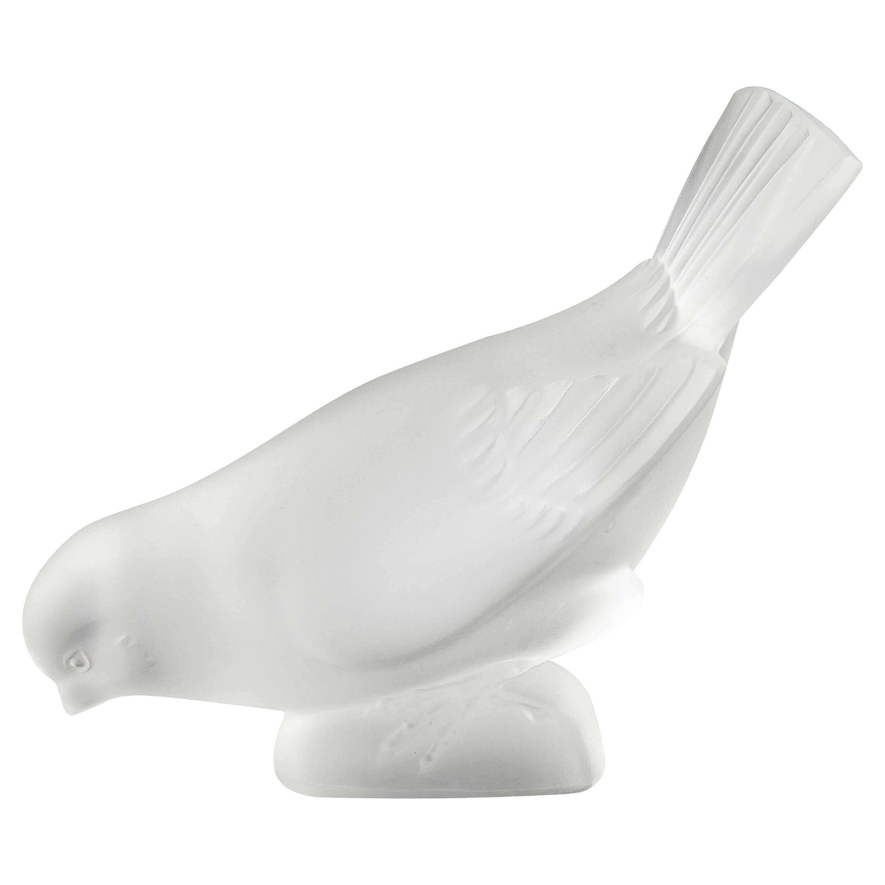 Mid-Century Modern Crystal Bird Made by Lalique France For Sale