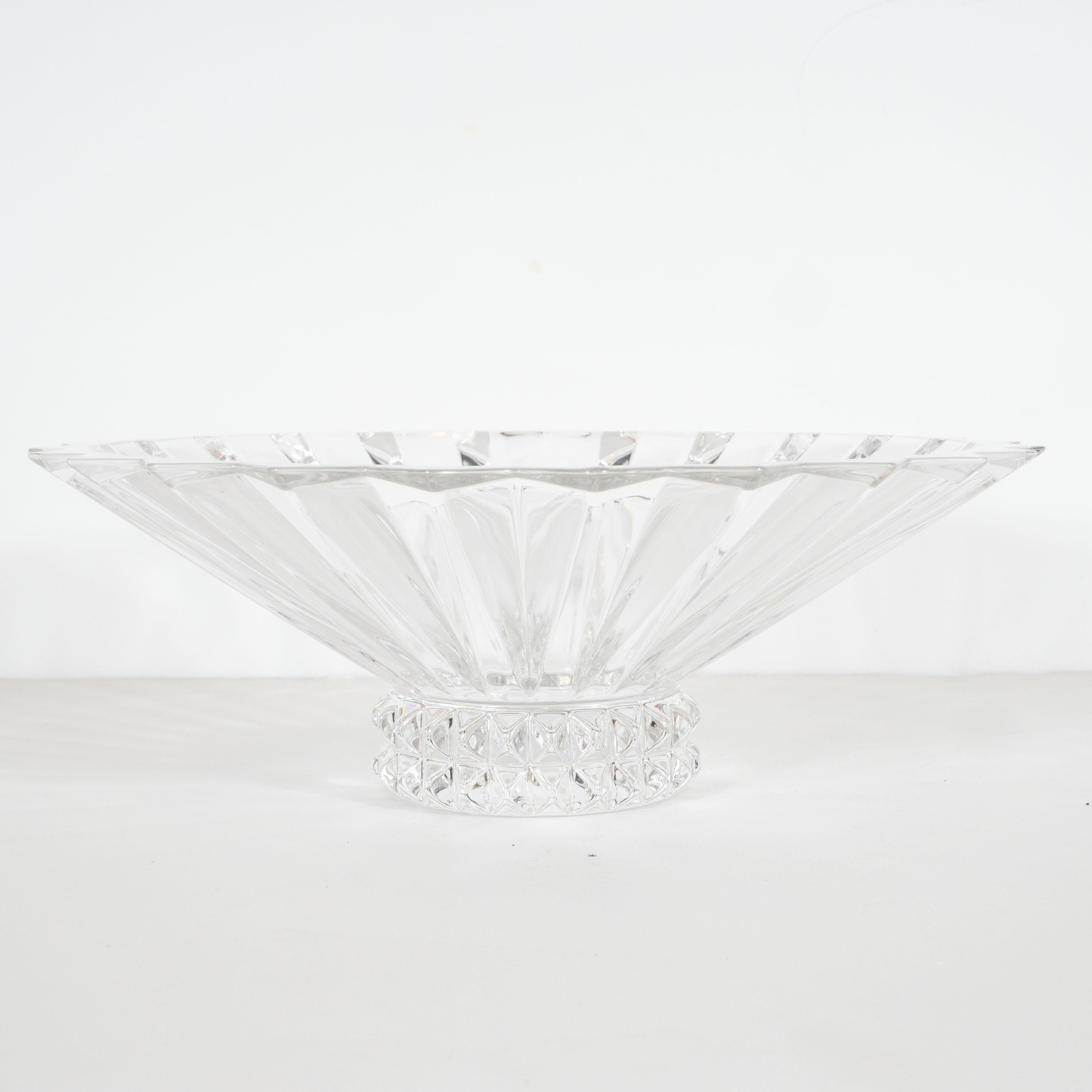 modern crystal bowl