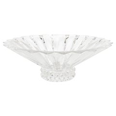 Mid-Century Modern Crystal Centerpiece Bowl with Geometric Designs by Rosenthal