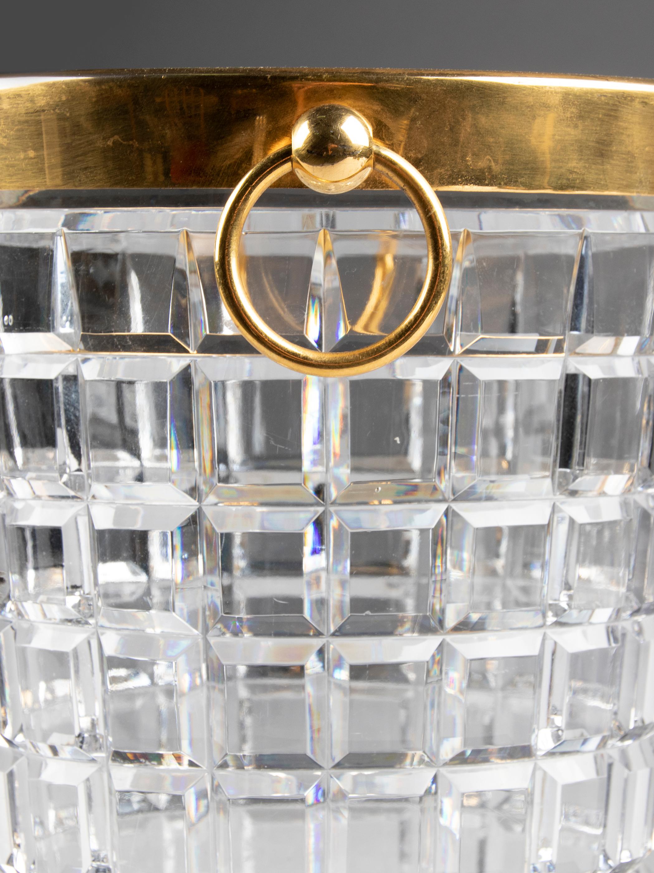 Mid-Century Modern Crystal Champagne Bucket 10