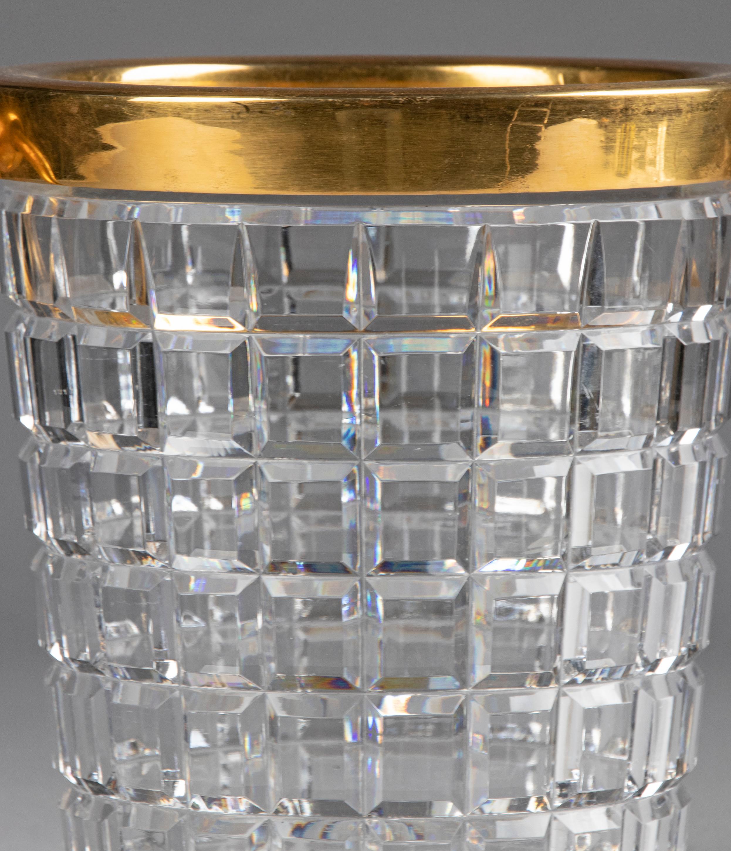 Mid-Century Modern Crystal Champagne Bucket 12