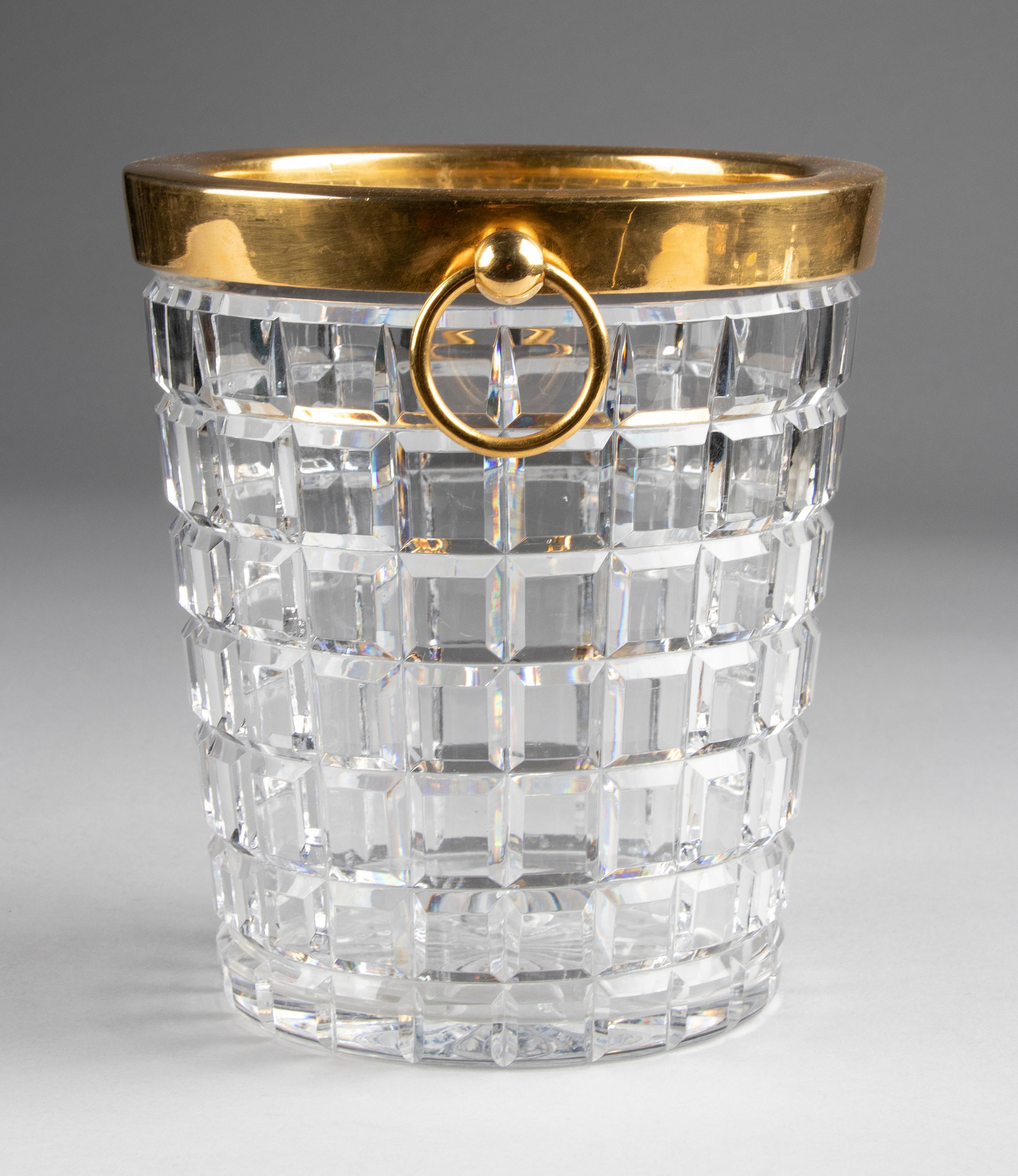 Belgian Mid-Century Modern Crystal Champagne Bucket