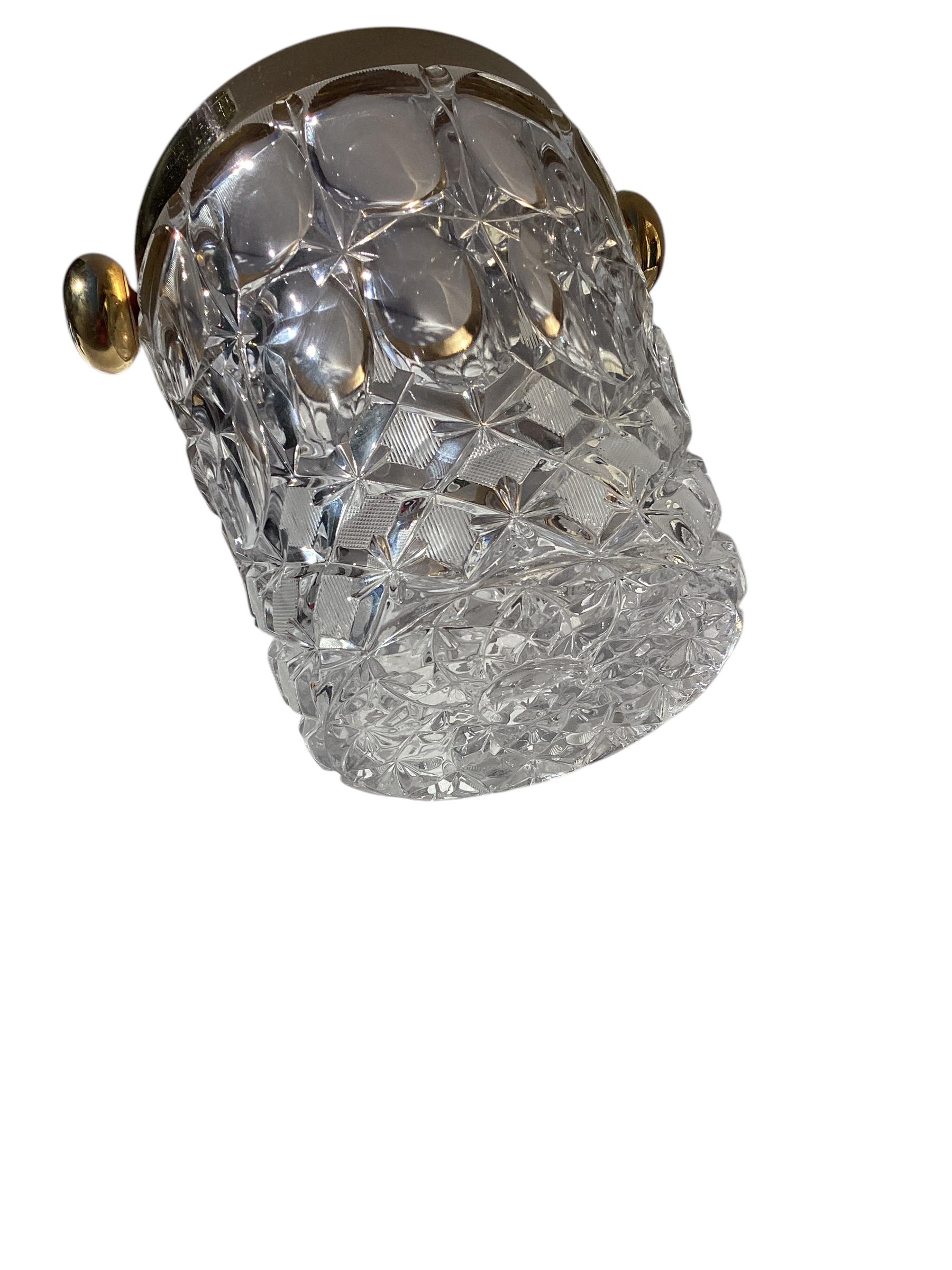 Mid-Century Modern Crystal Champagne Bucket In Good Condition For Sale In Chapel Hill, NC