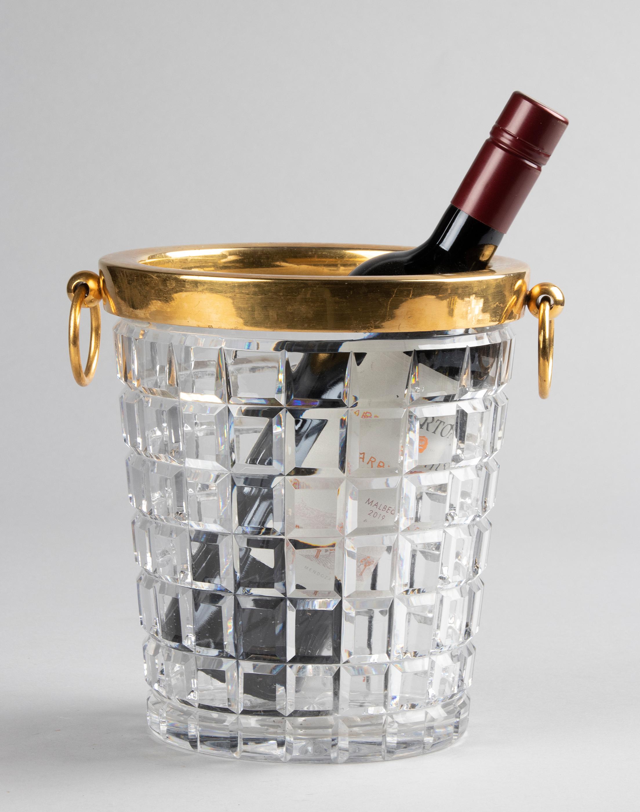 20th Century Mid-Century Modern Crystal Champagne Bucket