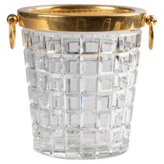 Seau à champagne en cristal moderne du milieu du siècle dernier
