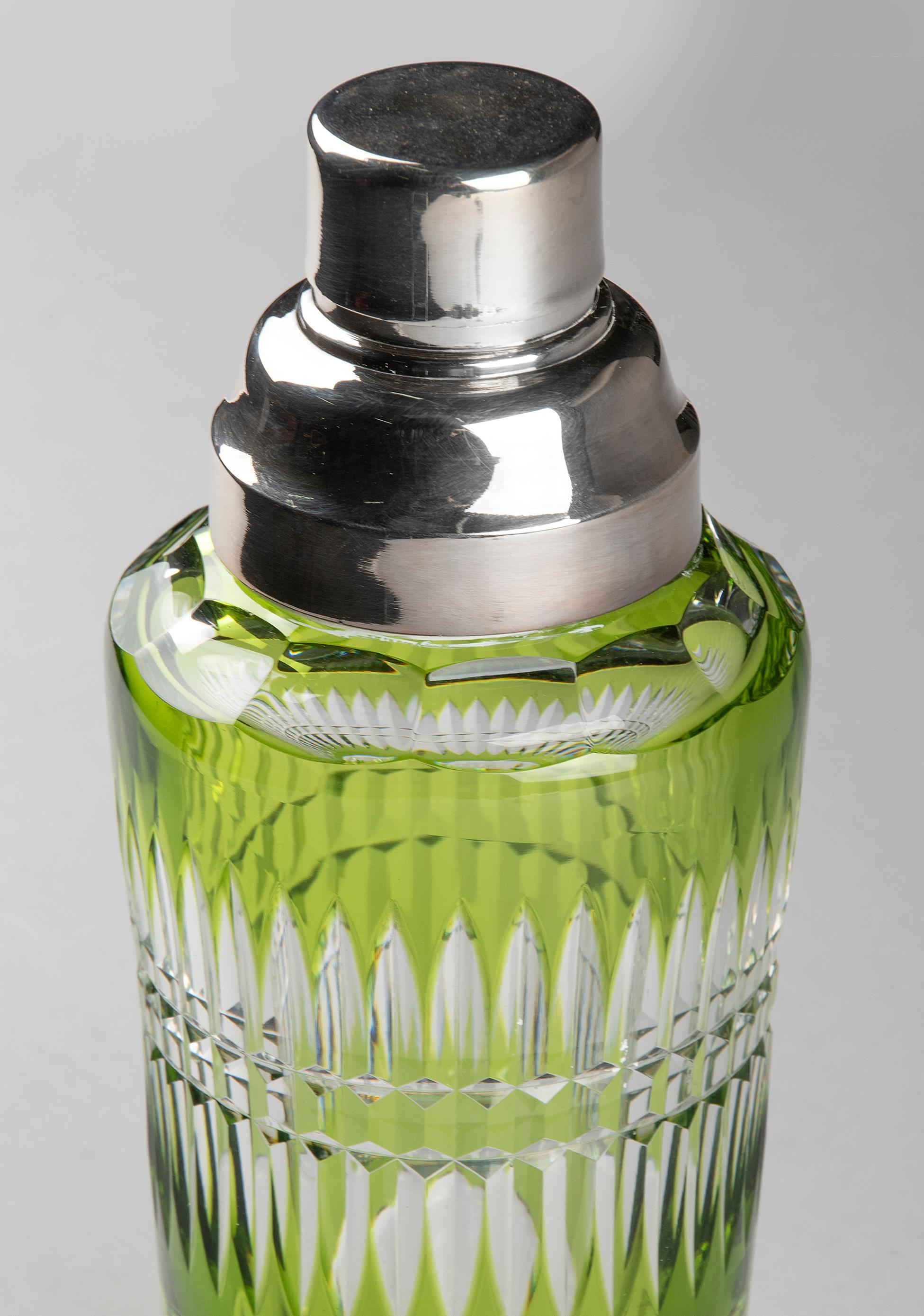Mid-Century Modern Crystal Cocktail Shaker by Val Saint Lambert 7