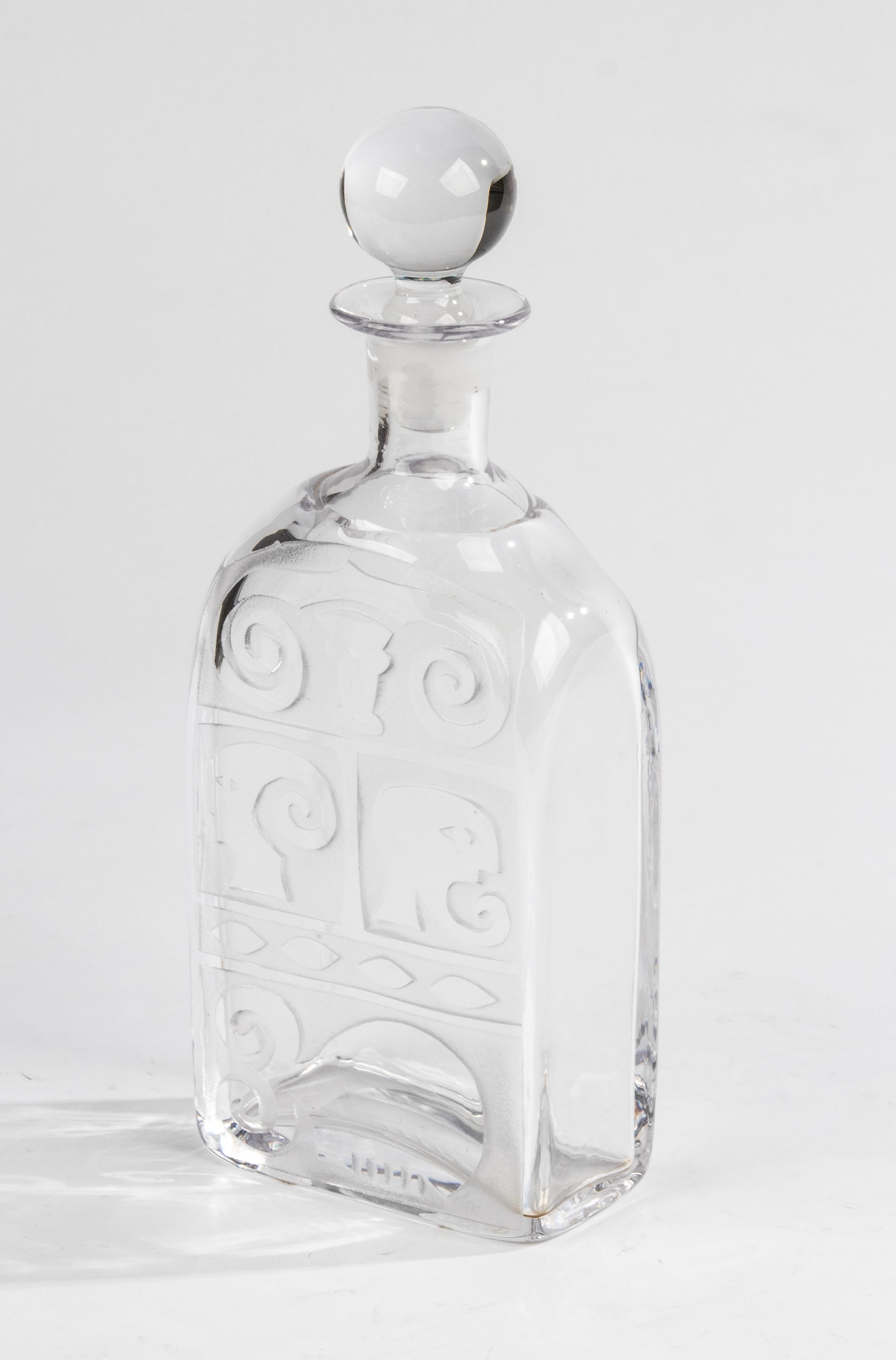 Mid Century Modern Crystal Decanter - Boda Afors - Bertil Vallien 7