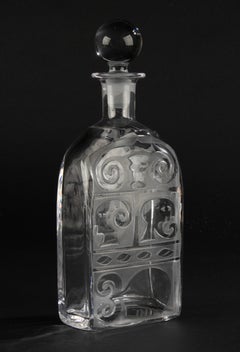 Mid Century Modern Crystal Decanter - Boda Afors - Bertil Vallien