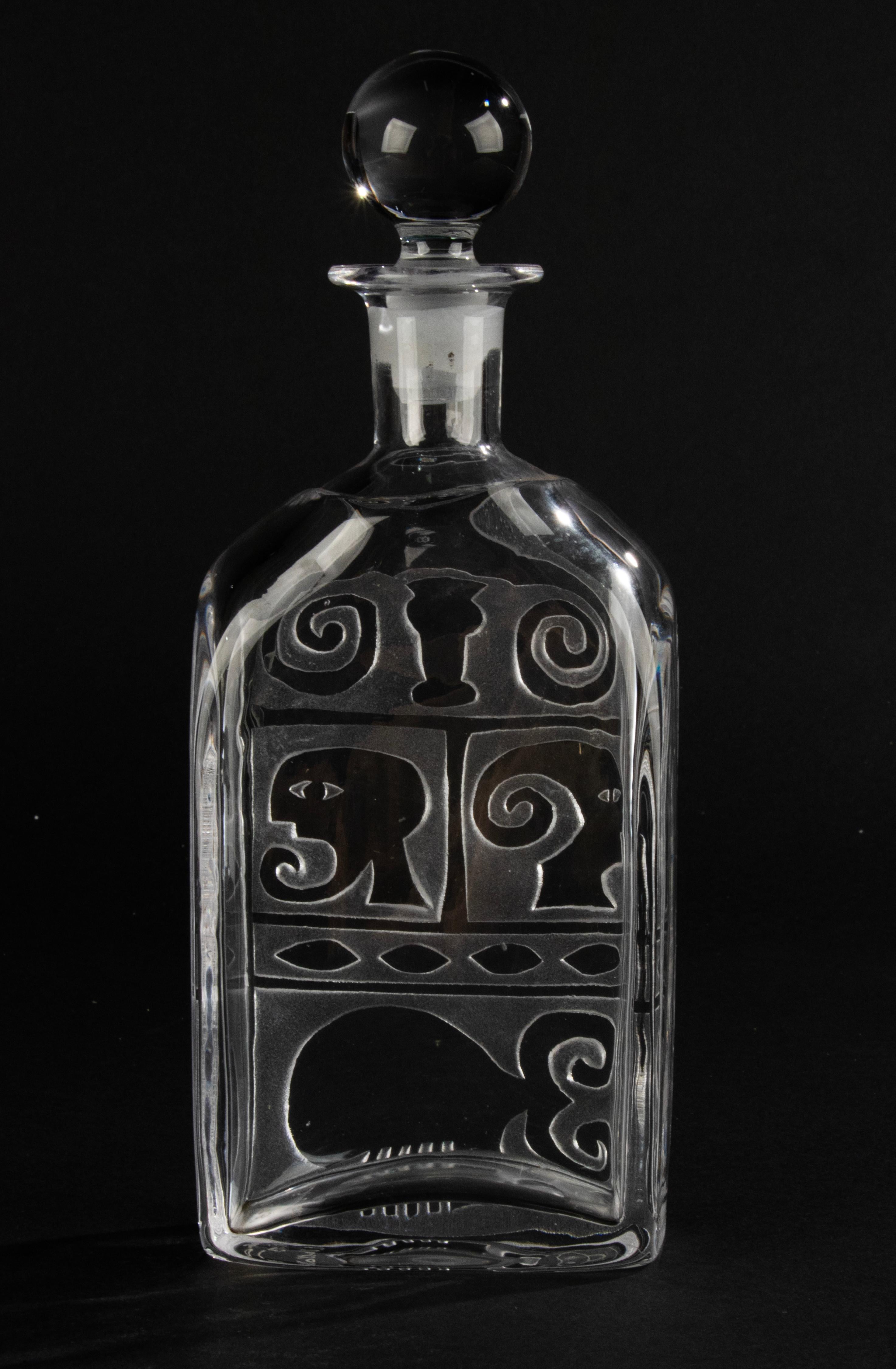 Mid-Century Modern Mid Century Modern Crystal Decanter - Boda Afors - Bertil Vallien