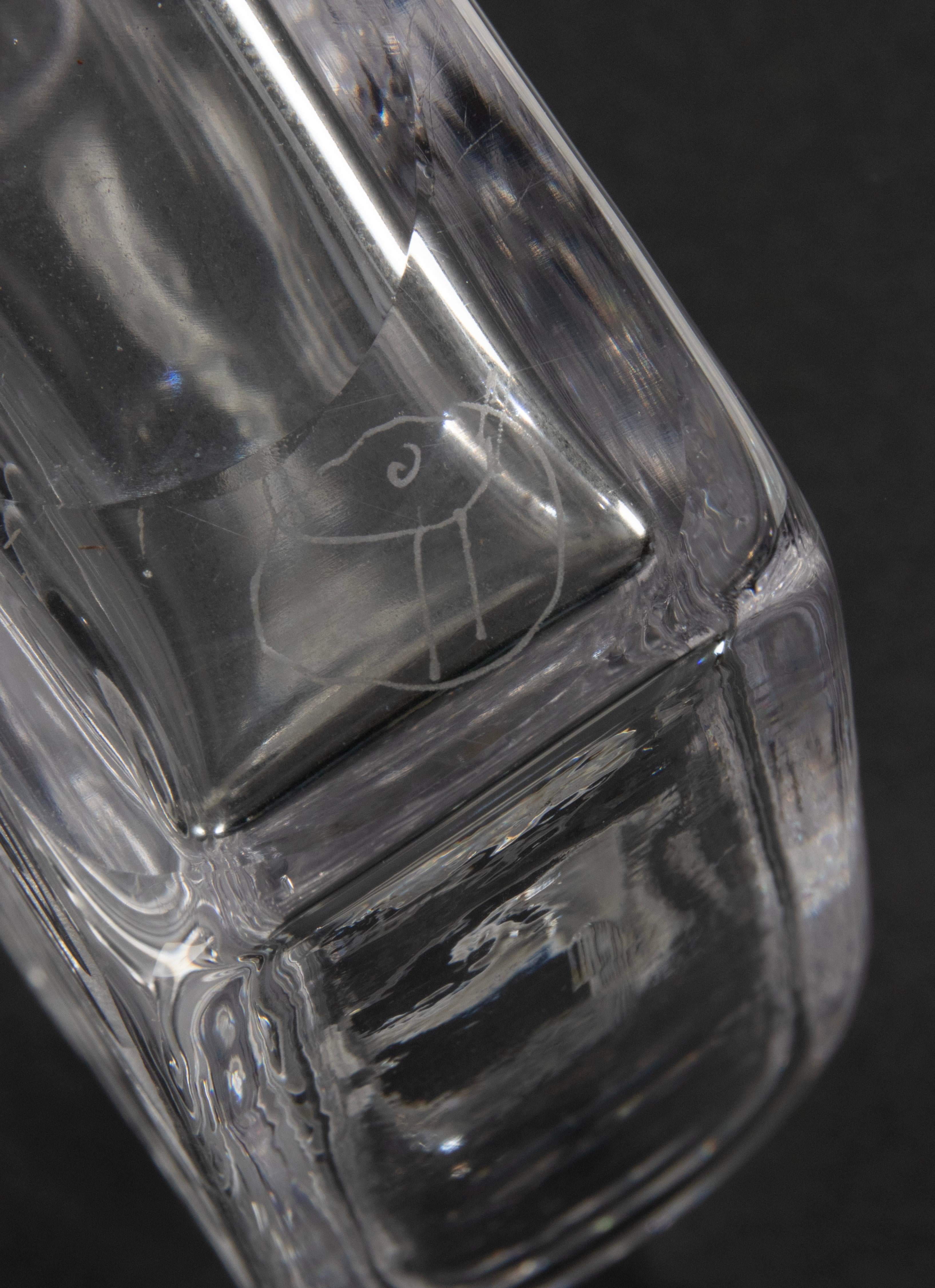 Moderner Kristall-Dekanter aus der Mitte des Jahrhunderts – Boda Afors – Bertil Vallien im Angebot 2