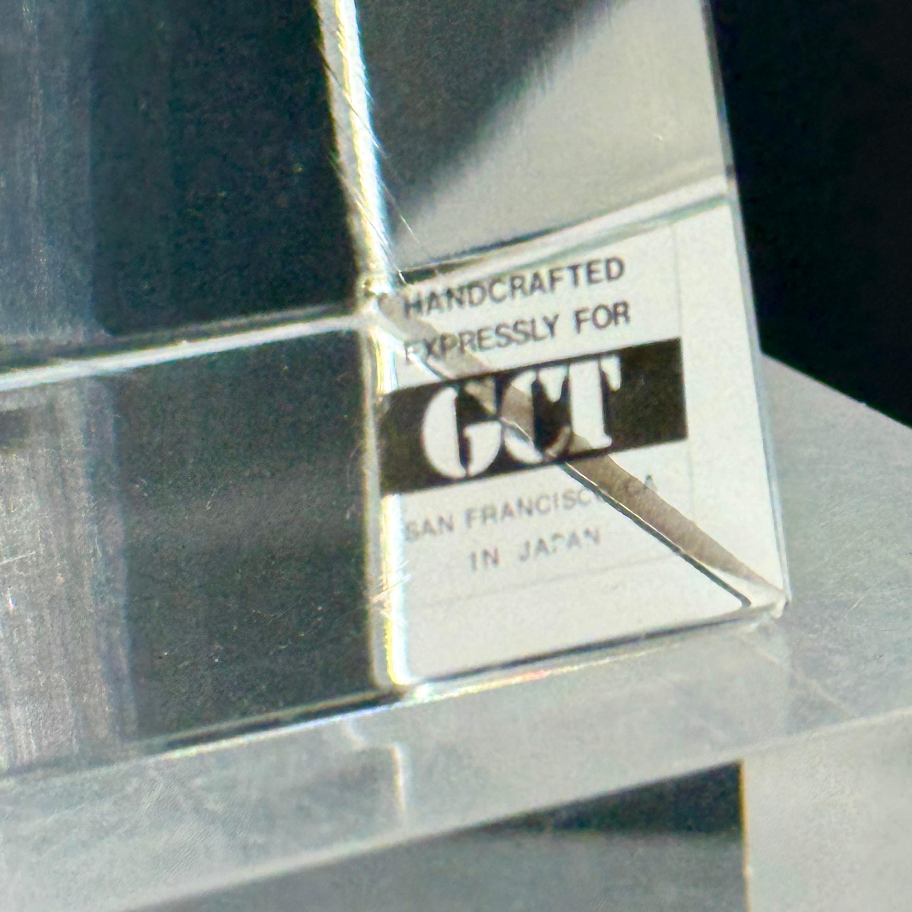 Mid-Century Modern Crystal Faceted Obelisk Sculpture For Sale 9
