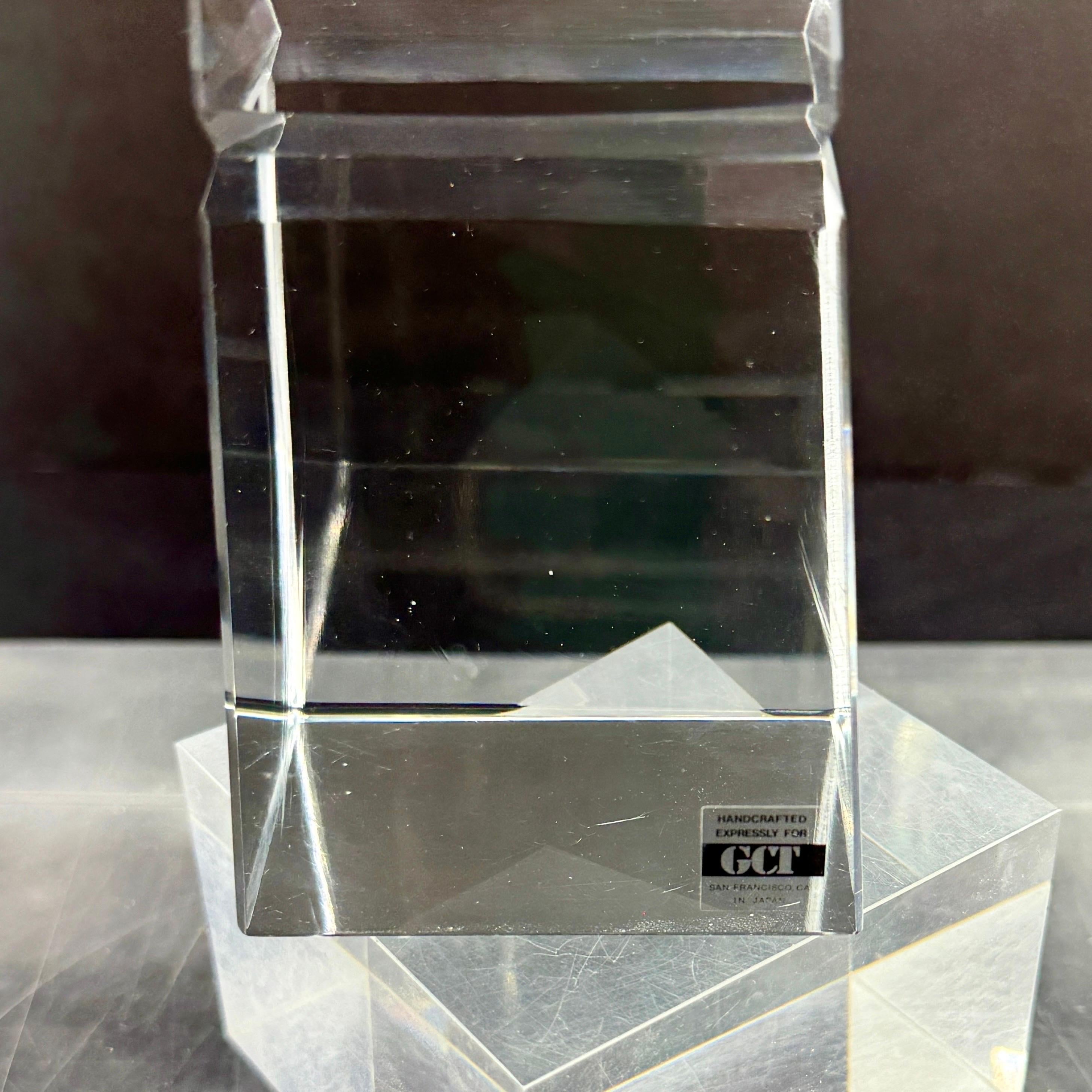 Mid-Century Modern Crystal Faceted Obelisk Sculpture For Sale 10