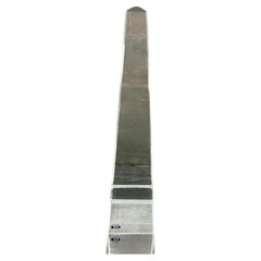Mid-Century Modern Crystal Faceted Obelisk Sculpture