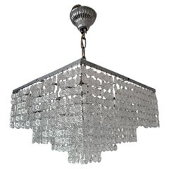 Mid Century Modern Crystal Floral Chandelier in the style of J.T Kalmar, Austria
