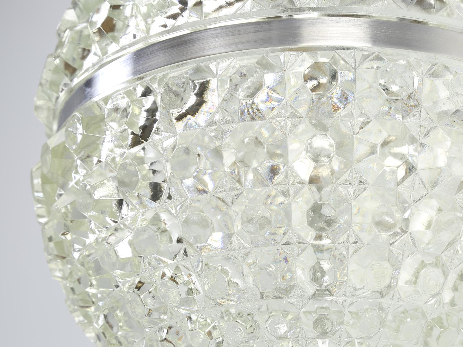 Mid-Century Modern Crystal Orb Pendant Fixture from Argentina For Sale 2
