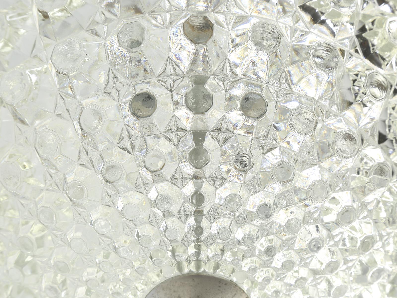 Mid-Century Modern Crystal Orb Pendant Fixture from Argentina For Sale 4