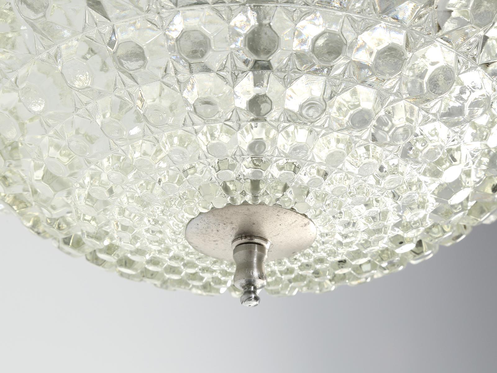 Mid-Century Modern Crystal Orb Pendant Fixture from Argentina For Sale 6