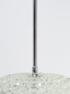Mid-Century Modern Crystal Orb Pendant Fixture from Argentina