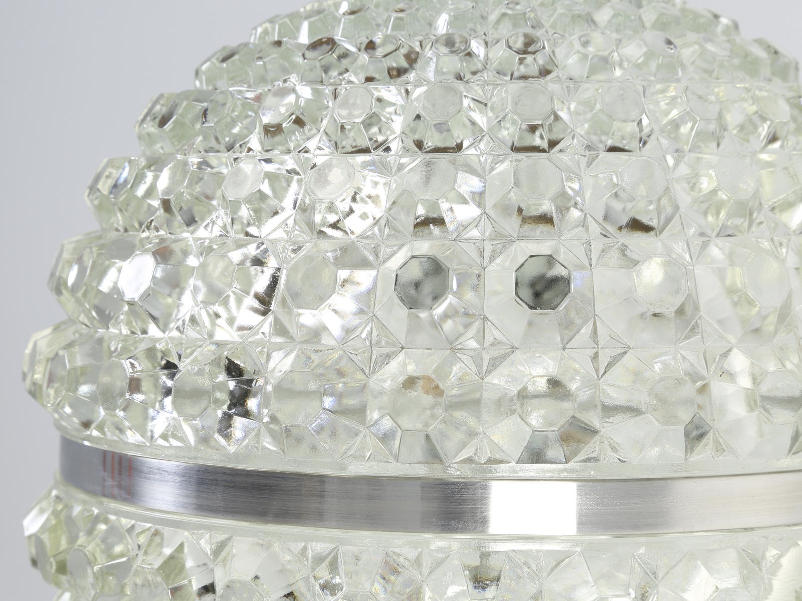 Argentine Mid-Century Modern Crystal Orb Pendant Fixture from Argentina For Sale