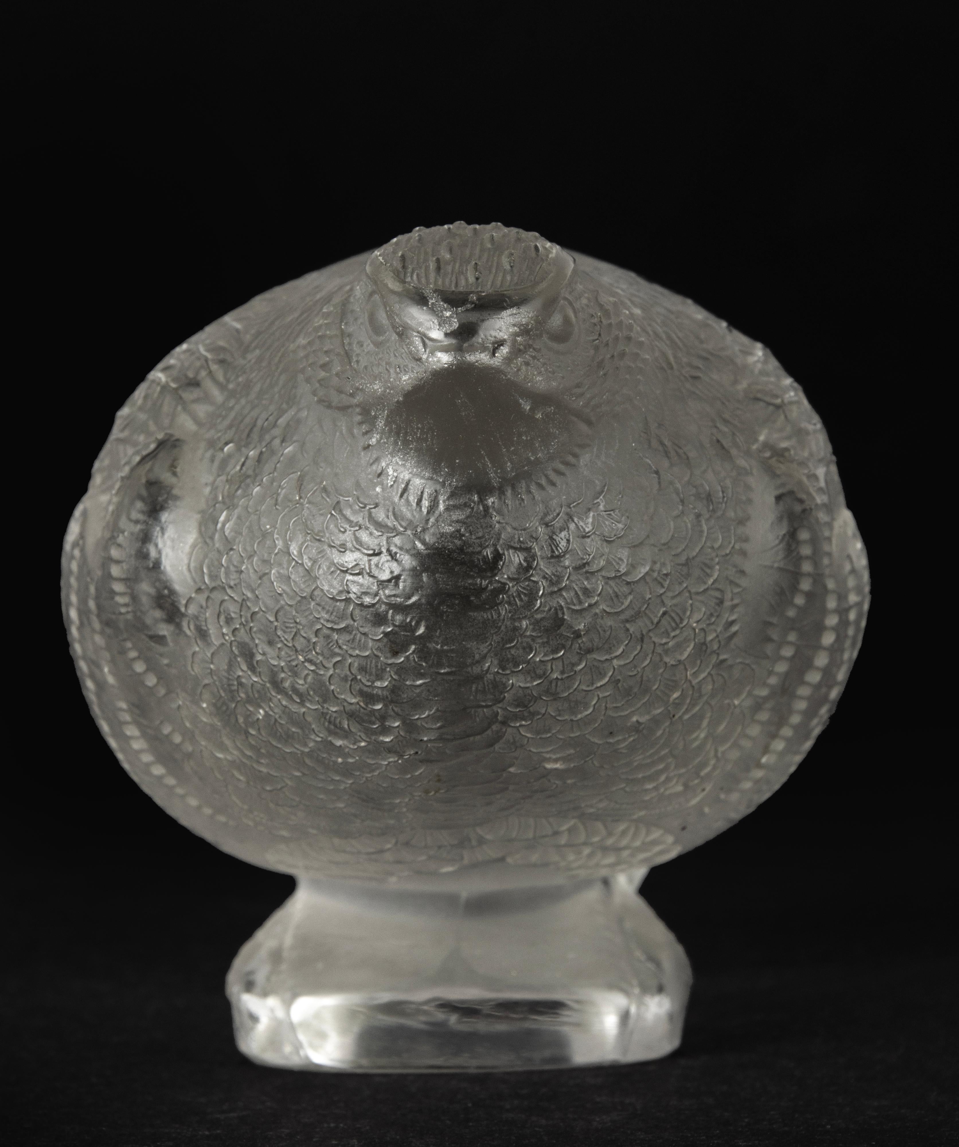 Moderner Kristall-Briefbeschwerer aus der Mitte des Jahrhunderts / Figur eines Quailvogels, Lalique im Angebot 2